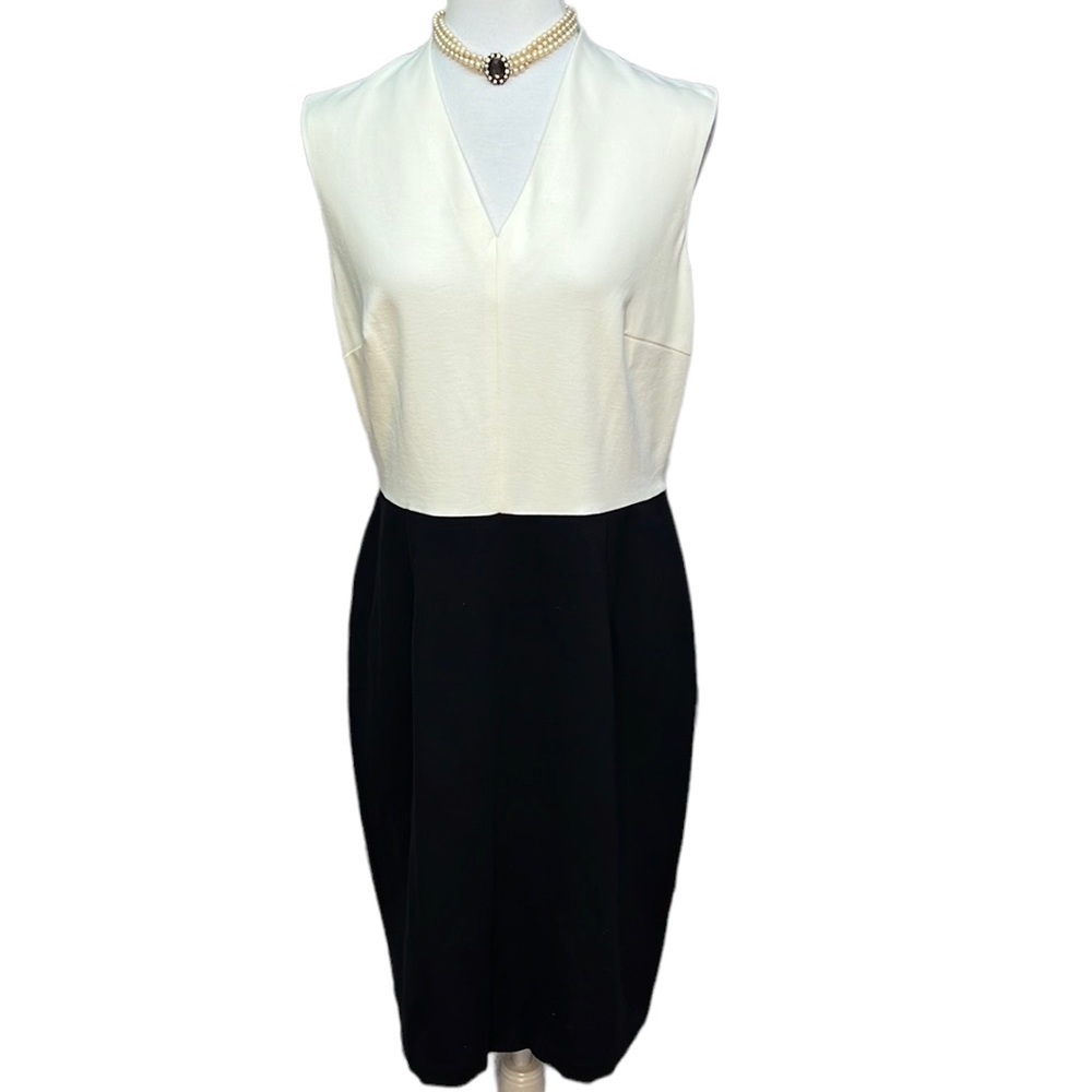 Talbots Ponte Knit Color Block Dress